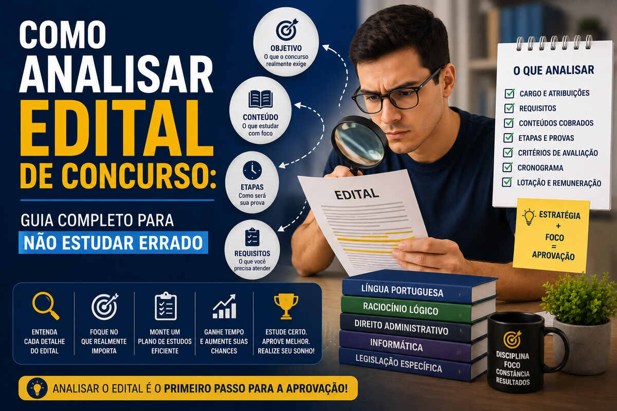 Como Analisar Edital de Concurso: Guia Completo para Não Estudar Errado