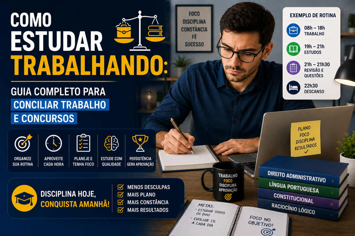 Como Estudar Trabalhando: Guia Completo para Conciliar Trabalho e Concursos