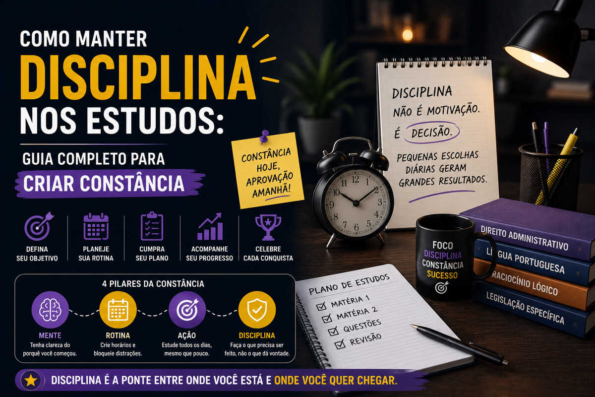 Como Manter Disciplina nos Estudos: Guia Completo para Criar Constância
