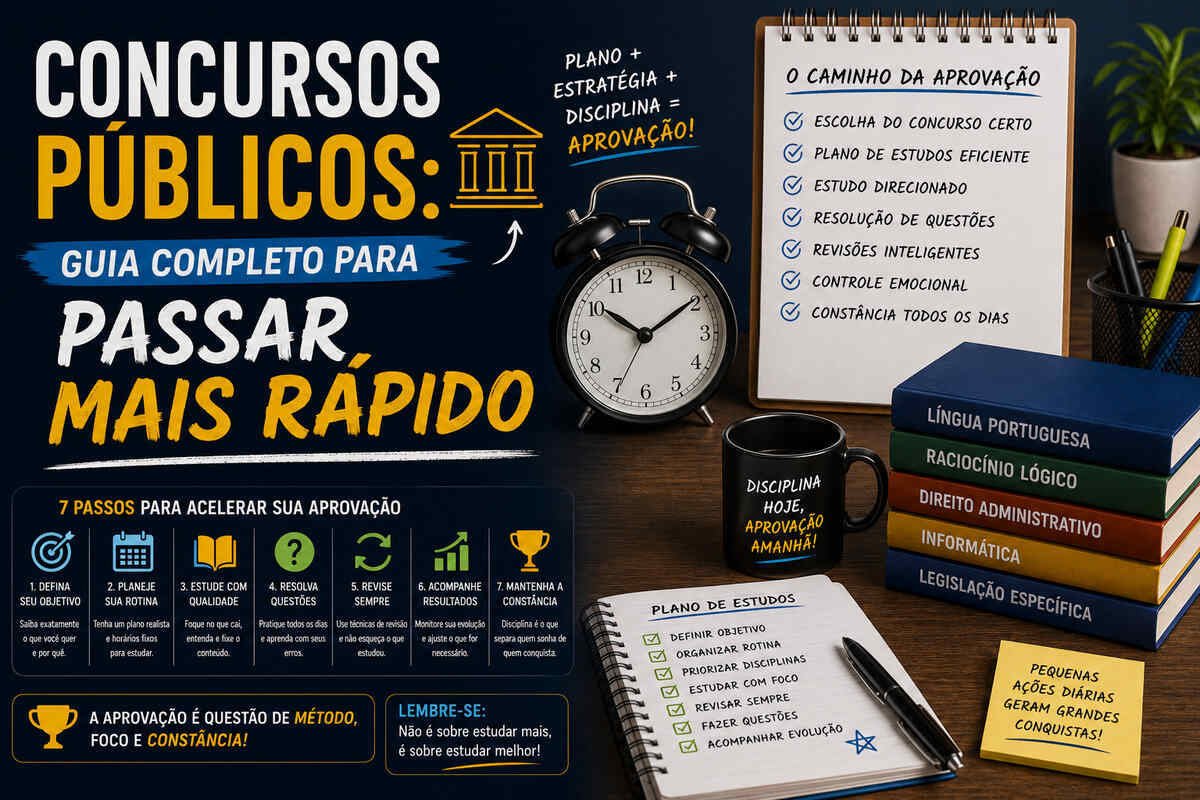 Concursos Públicos: Guia Completo para Passar Mais Rápido