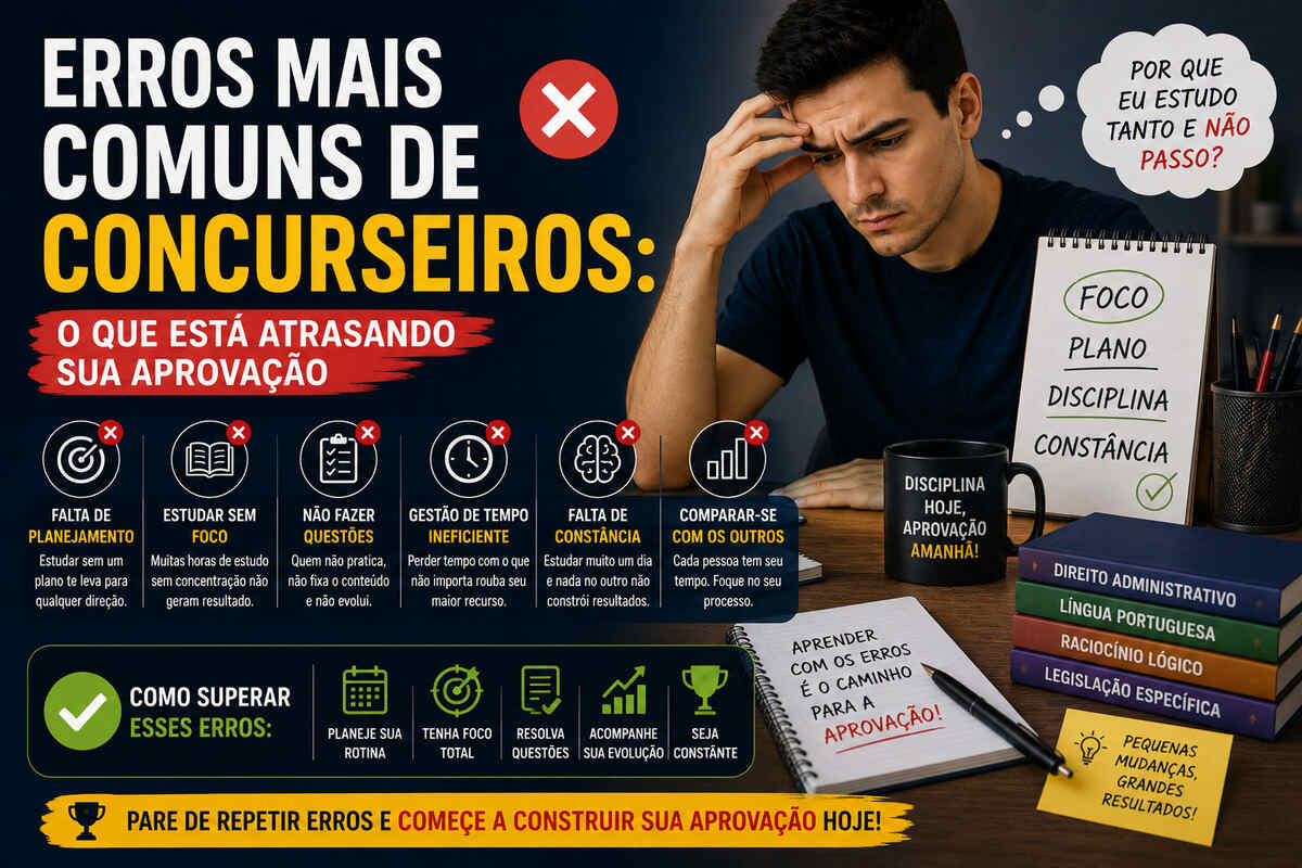 Erros Mais Comuns de Concurseiros: O Que Está Atrasando Sua Aprovação