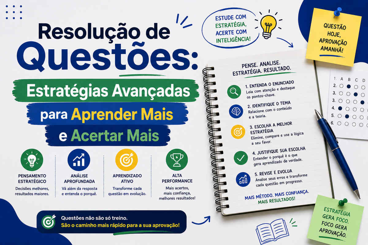 Resolução de Questões: Estratégias Avançadas para Aprender Mais e Acertar Mais