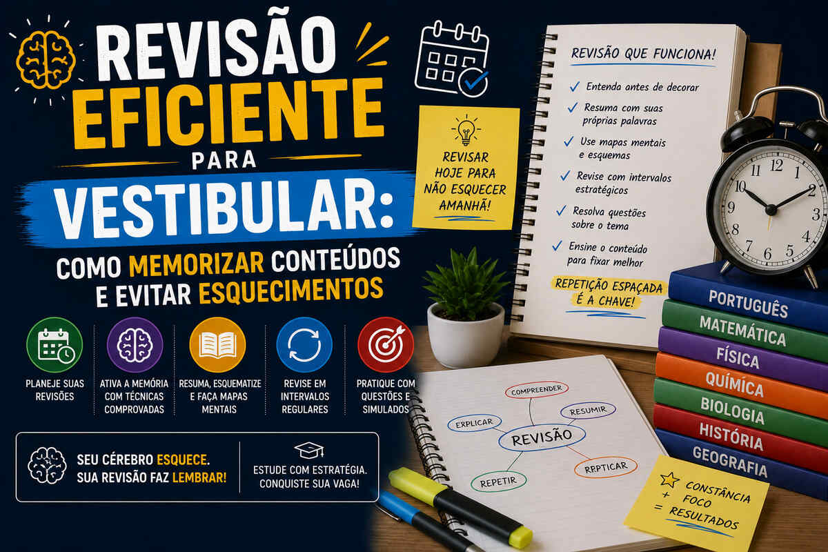Revisão Eficiente para Vestibular: Como Memorizar Conteúdos e Evitar Esquecimentos